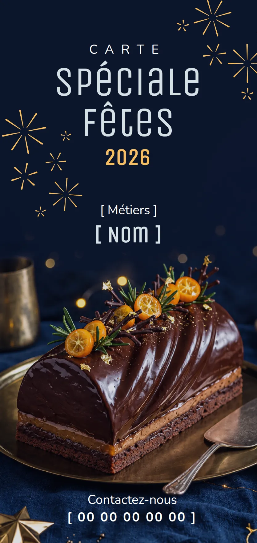 Dépliant de fêtes pâtissiers-boulangers, recto
