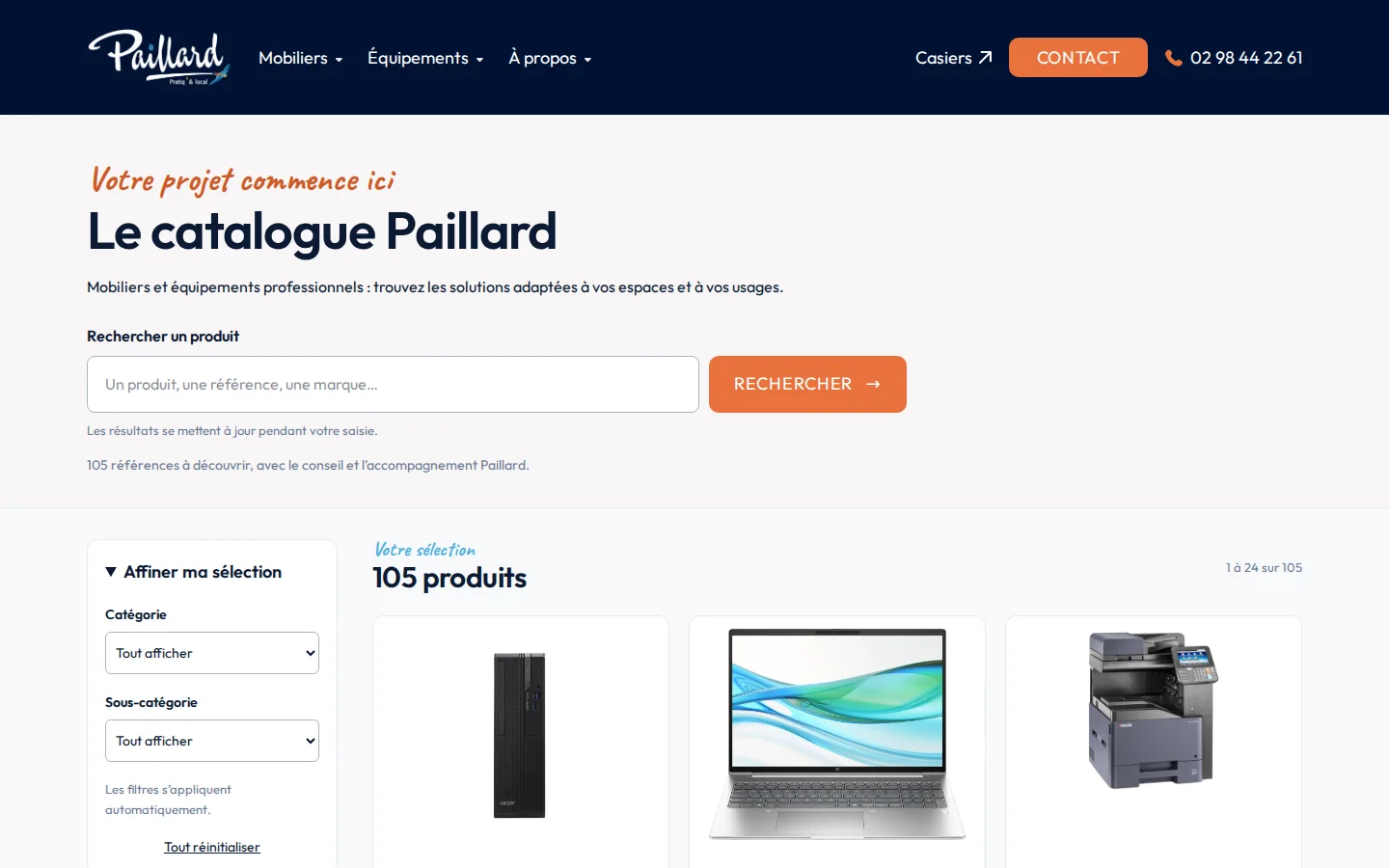 Site catalogue BtoB - Paillard