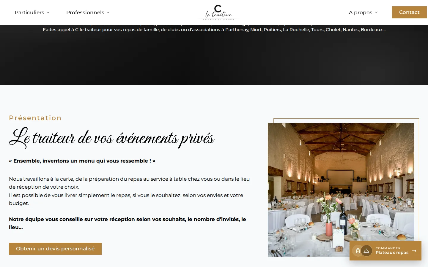 Site web - C le traiteur