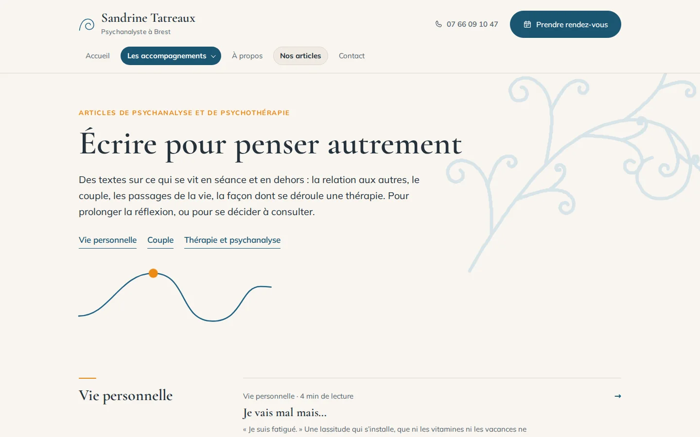 Site web - Sandrine Tatreaux, psychanalyste