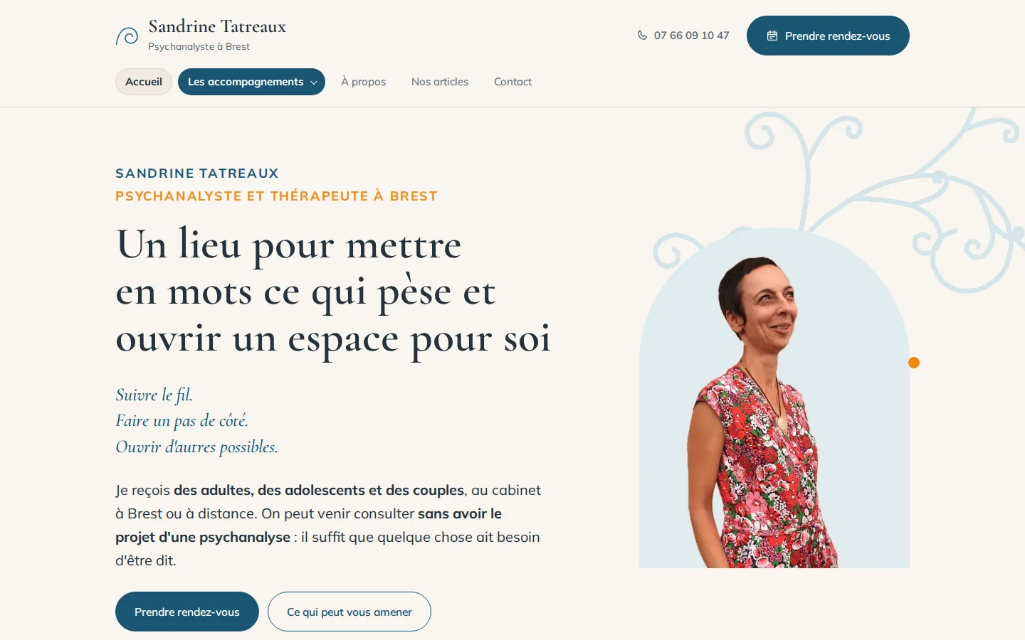 Site web - Sandrine Tatreaux, psychanalyste