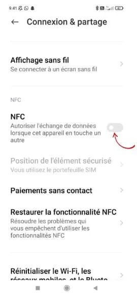 Case décochée NFC smartphone Samsung
