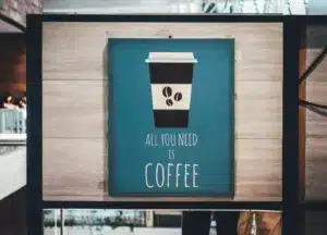 Affiche publicitaire café