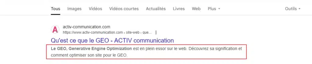 meta description google